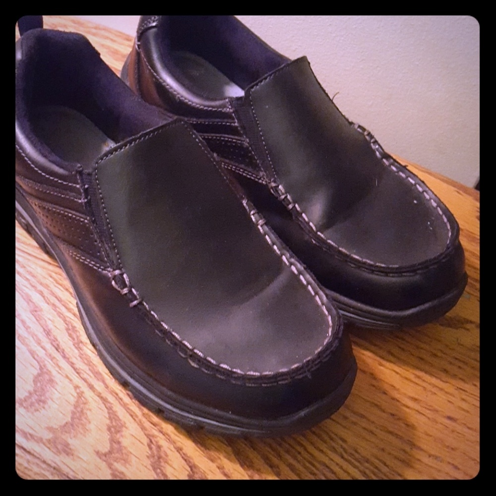 Black loafers